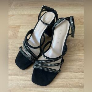 Kelly & Katie Black Rhinestone Heels